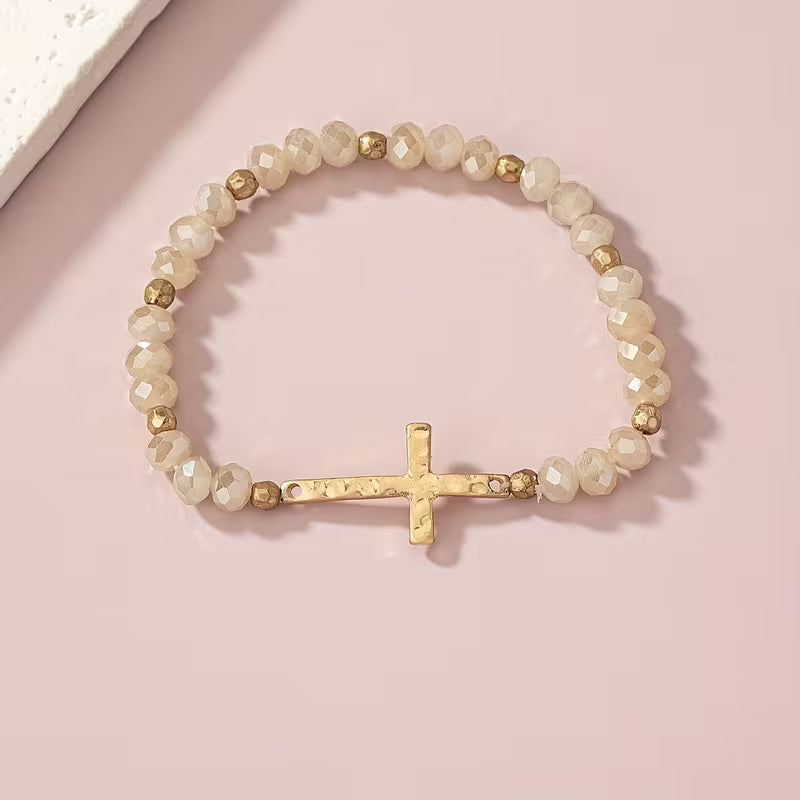 Cross Beaded Bracelet