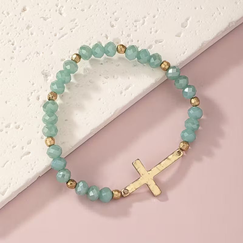 Cross Beaded Bracelet