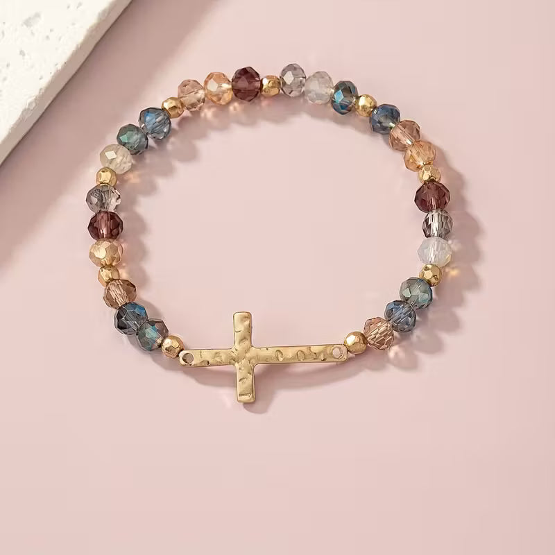 Cross Beaded Bracelet