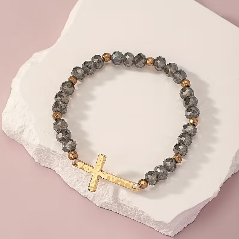 Cross Beaded Bracelet