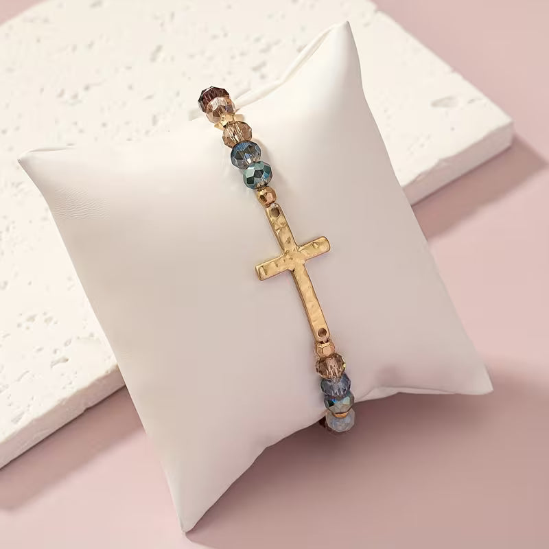 Cross Beaded Bracelet