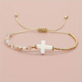 Cross Pear & Gold Bracelet