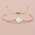 Cross Pear & Gold Bracelet