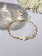 Cross Pear & Gold Bracelet